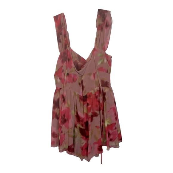 ASOS Floral Cowl Neck Corset Mini Romper - Picture 2 of 3